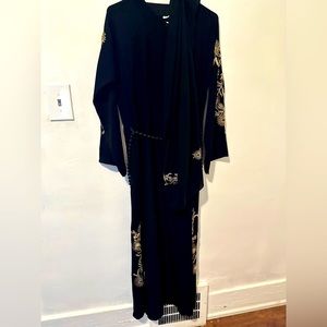 Beautiful black abaya with scarf
